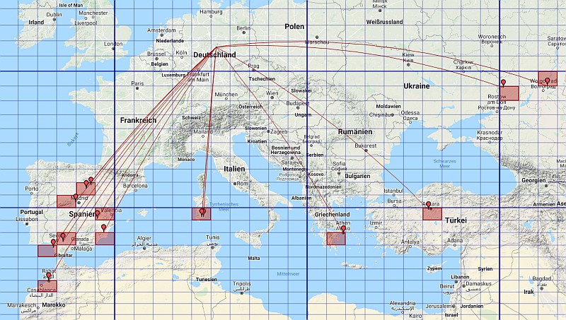 Worked stations on 144 MHz – May 2020